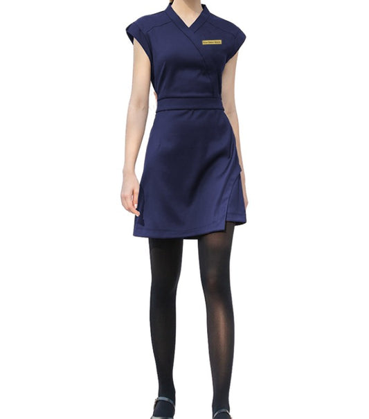 Salon Professional Uniform Dress- Color Navy Blue