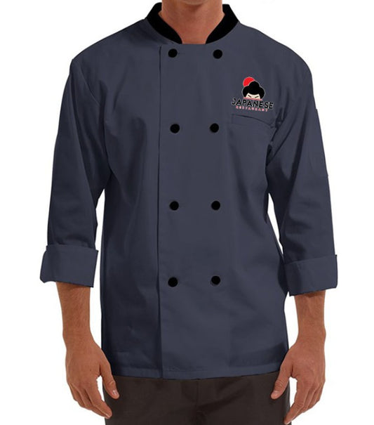 ChefRegal 3/4 Sleeve Chef Coat - Color Payne Grey