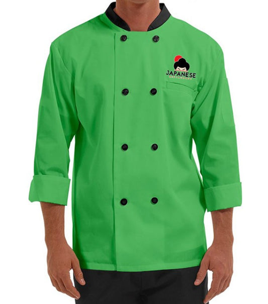 ChefRegal 3/4 Sleeve Chef Coat - Color Apple Green
