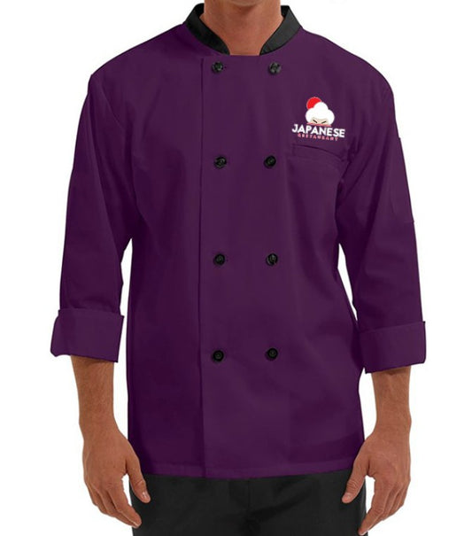ChefRegal 3/4 Sleeve Chef Coat - Color Purple