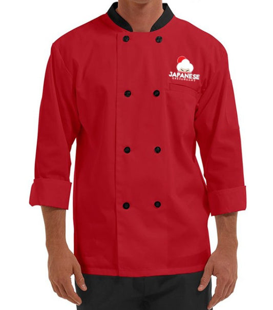 ChefRegal 3/4 Sleeve Chef Coat - Color Red