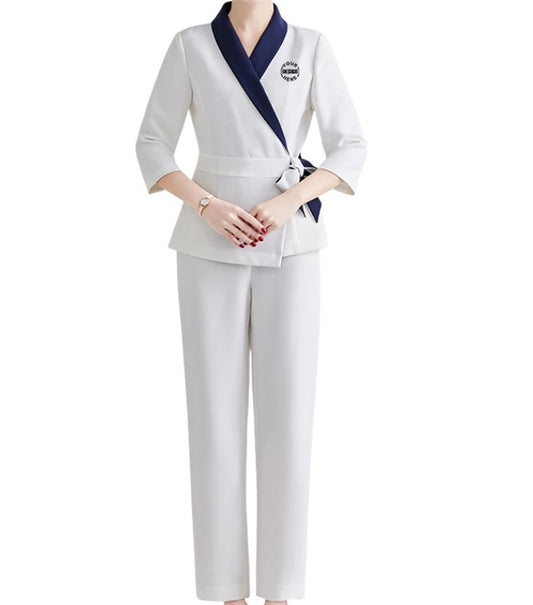 Professional Salon Dress (2 Piece) - Color White