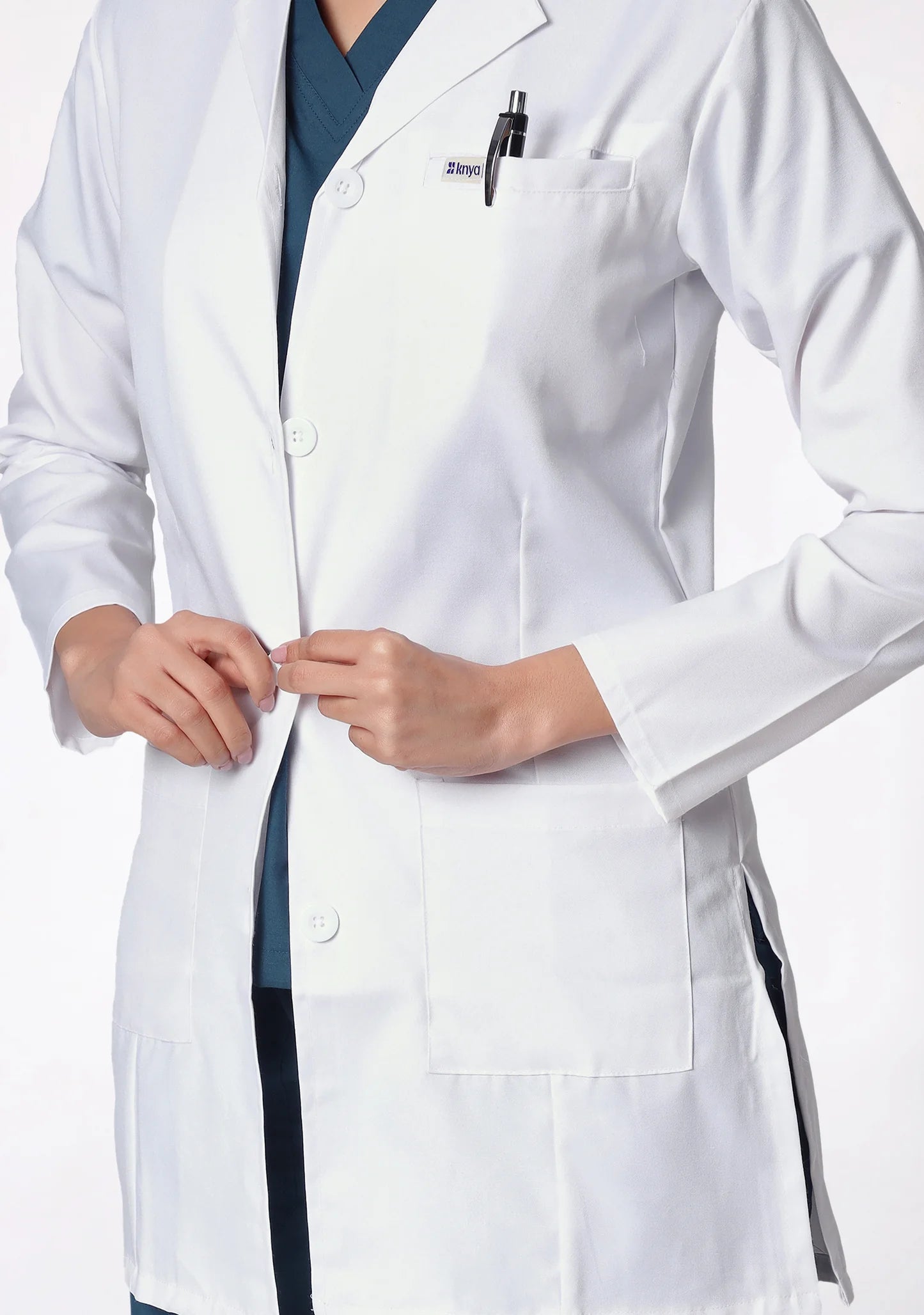 Women's Lab Coat Apron - Long Length Long Sleeve