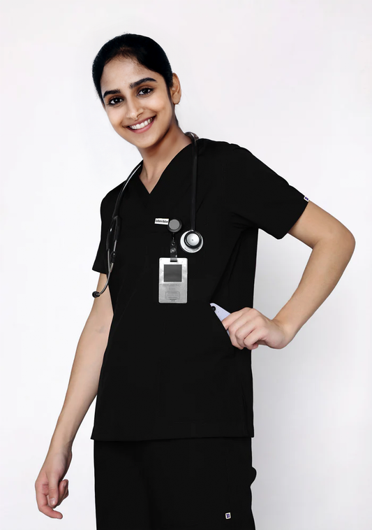 Women's Scrubs - Classic 5 Pockets Color Black