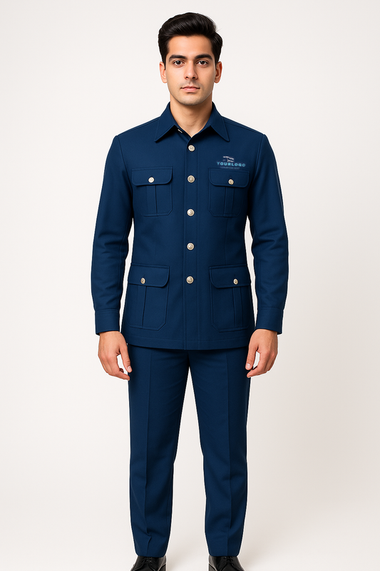 ComfortCruise Safari Suit Driver Uniforms - Color Dark Blue