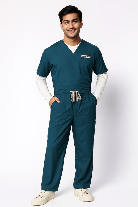 Men's Scrubs - Classic Forest Green