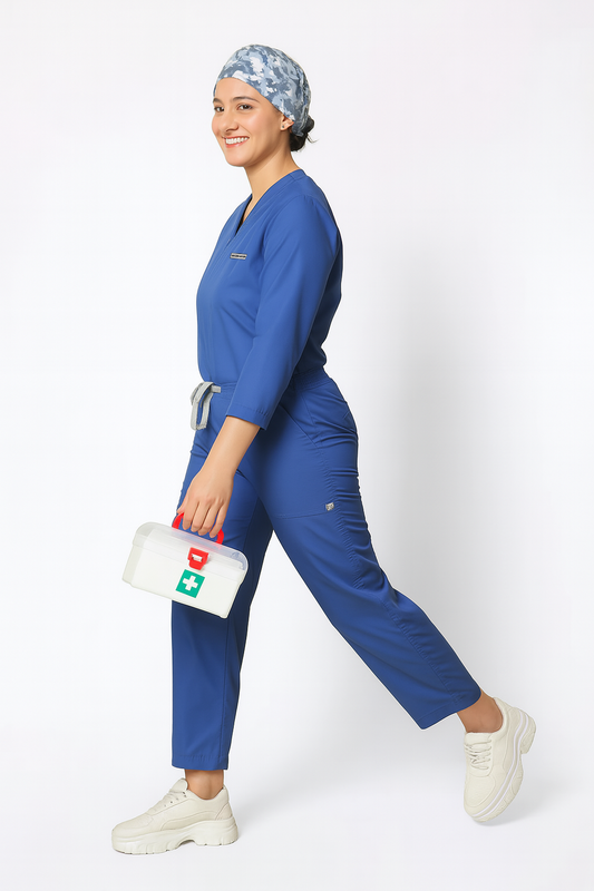 Women's Scrubs - Classic Longsleeves Color Galaxy Blue