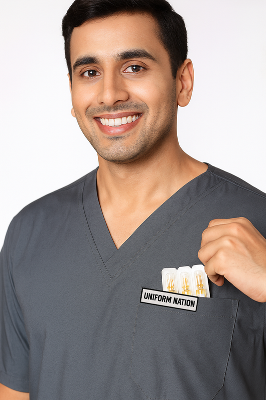Men's Scrubs - Classic Color Steel Grey