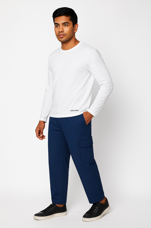 Men's Underscrubs Full Sleeves Color White