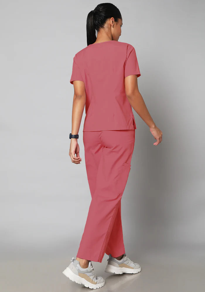 Women's Scrubs - Classic 10 Pockets Color Mauve