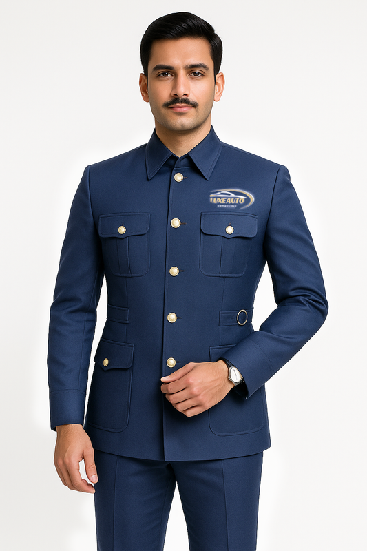 EliteVoyage Safari Suit Driver Uniforms - Color Navy Blue