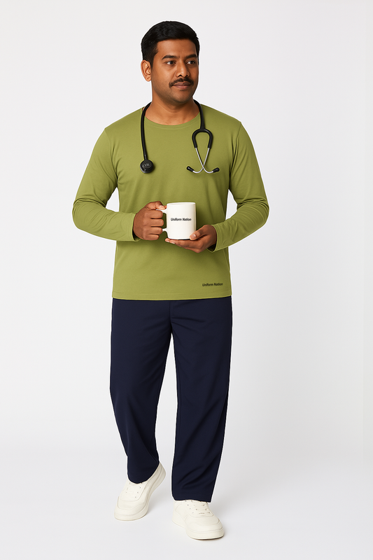 Men's Underscrubs Full Sleeves Color Olive