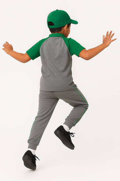 House T-shirt (Grey Base) - Color Green