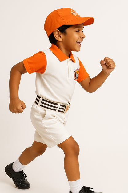 House T-shirt (White Base) - Color Orange