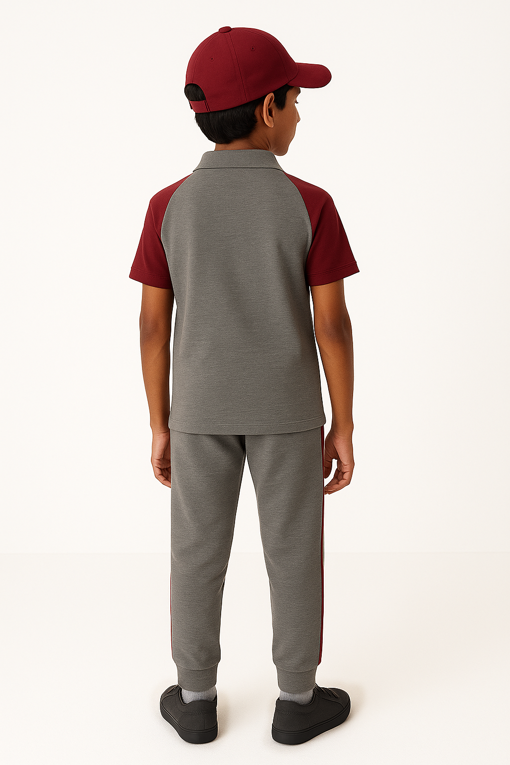 House T-shirt (Grey Base) - Color Maroon