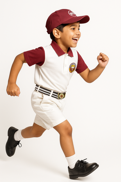 House T-shirt (White Base) - Color Maroon
