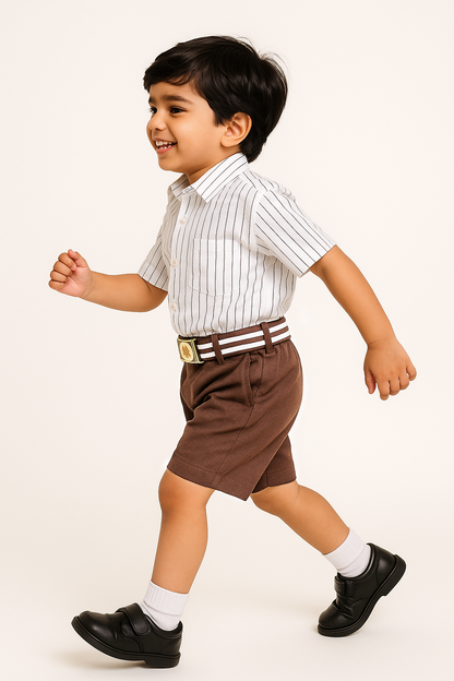 Half Pants - Color Brown