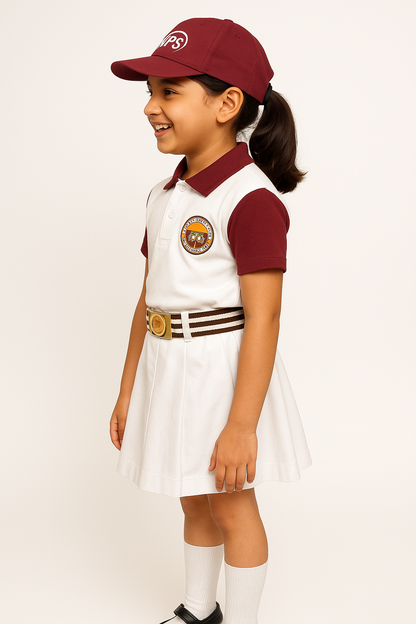 House T-shirt (White Base) - Color Maroon