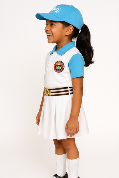 House T-shirt (White Base) - Color Blue