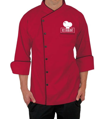 ChefID 3/4 Sleeve Coat - Color Red