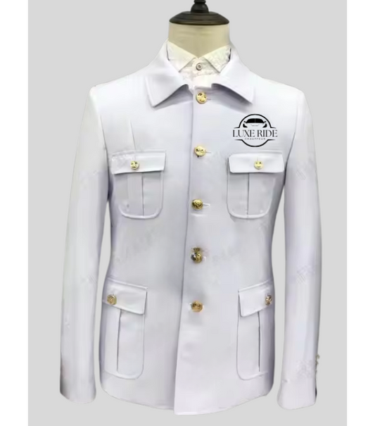 PrimeSafari Elite Top Driver Uniforms - Color White